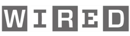 Gray 'WIRED' logo on a white background