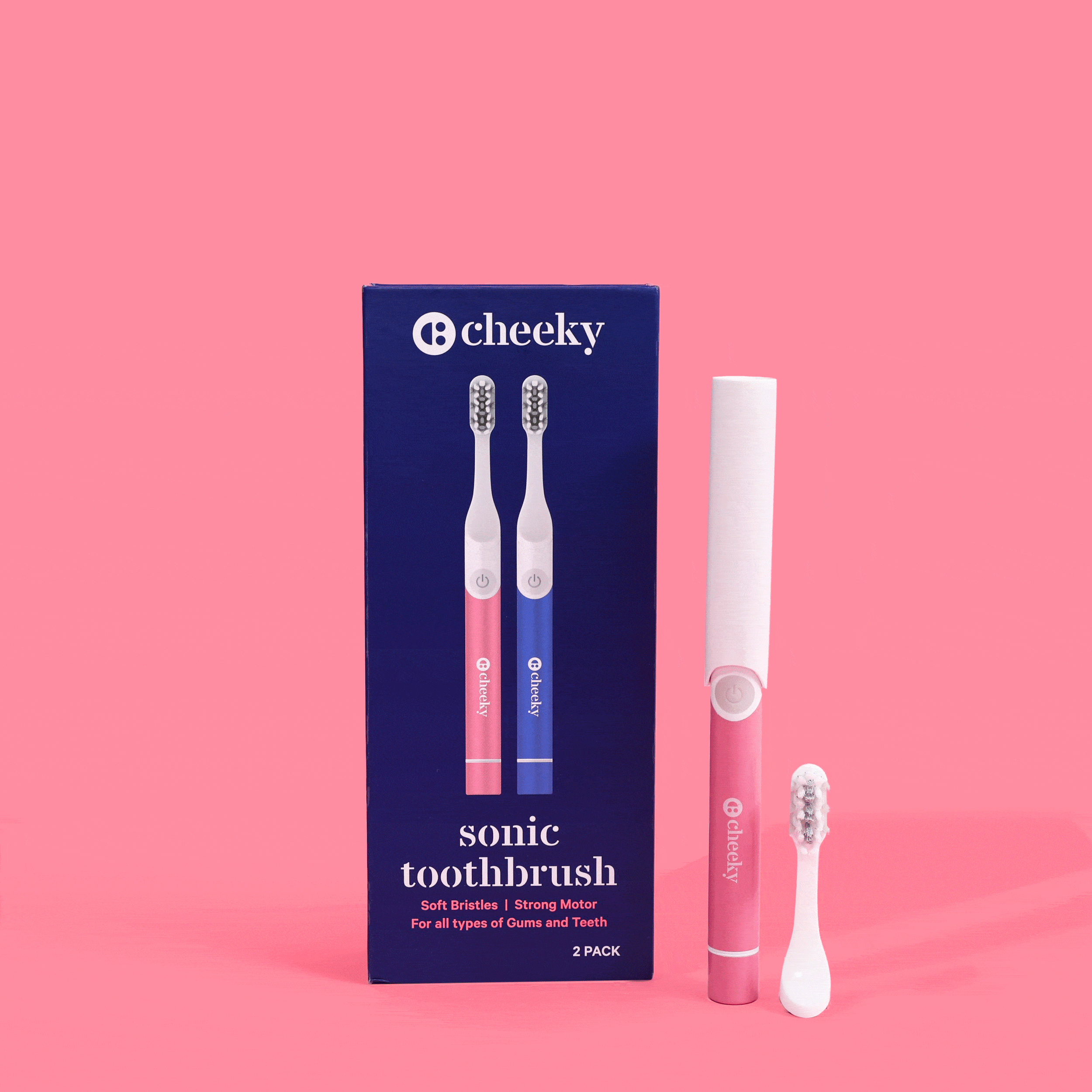 Cheeky Gems - Medium Rechargeable Vibrating Probe  - Blue main image 0